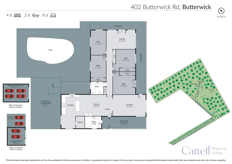 Floorplan of Homely rural property listing, 402 Butterwick Road, Butterwick NSW 2321