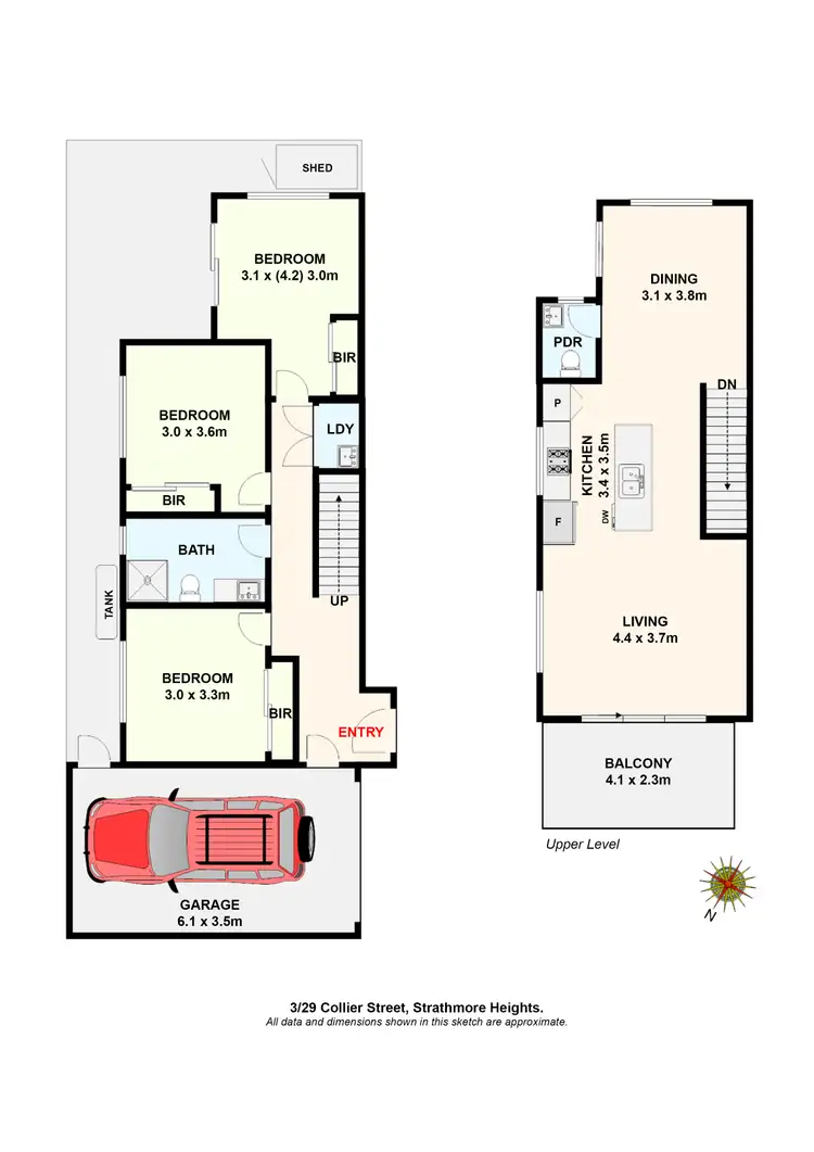 Floorplan of Homely townhouse listing, 3/29 Collier Court, Strathmore Heights VIC 3041