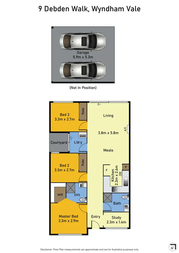 Floorplan of Homely house listing, 9 Debden Walk, Wyndham Vale VIC 3024