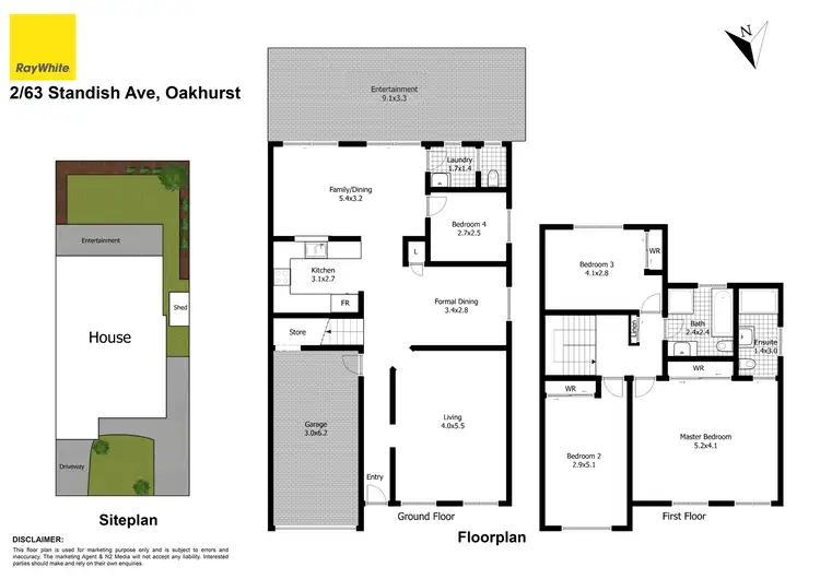 Floorplan of Homely townhouse listing, 2/63 Standish Avenue, Oakhurst NSW 2761