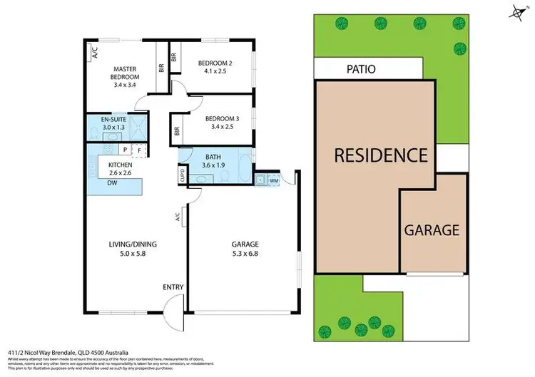 Floorplan of Homely house listing, 411/2 Nicol Way, Brendale QLD 4500