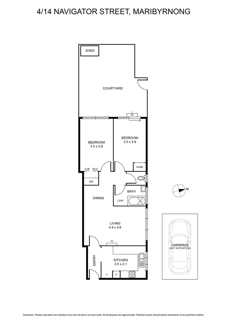 Floorplan of Homely apartment listing, 4/14 Navigator Street, Maribyrnong VIC 3032