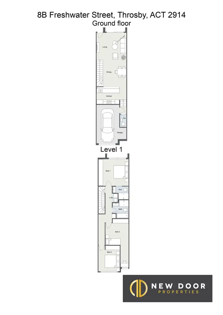 Floorplan of Homely townhouse listing, 8B Freshwater Street, Throsby ACT 2914