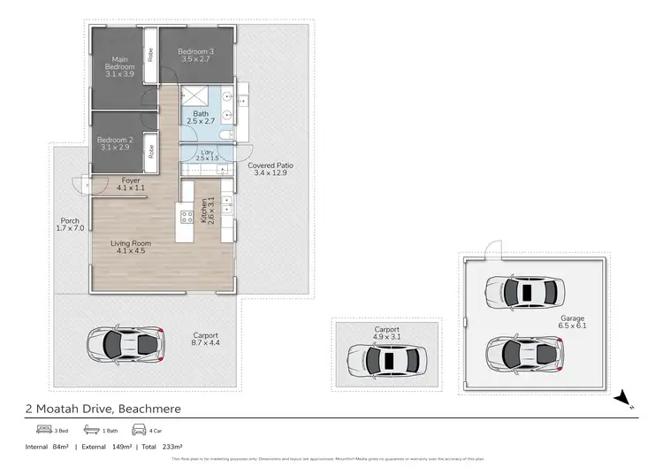 Floorplan of Homely house listing, 12 Moatah Drive, Beachmere QLD 4510