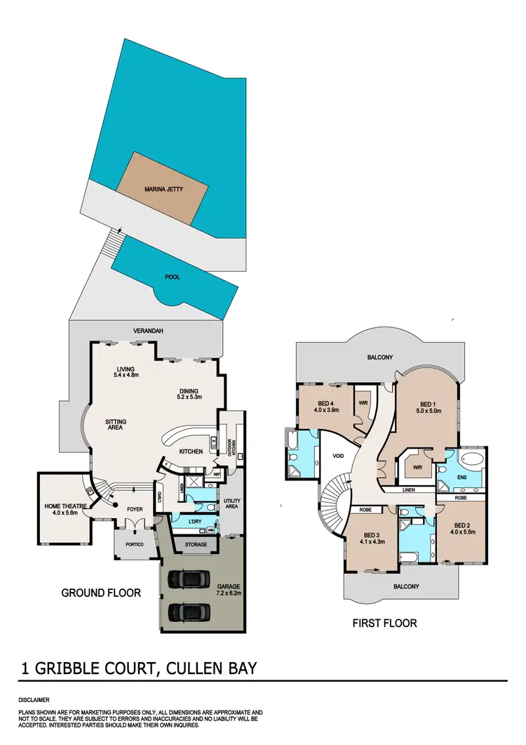 Floorplan of Homely house listing, 1 Gribble Court, Cullen Bay NT 820