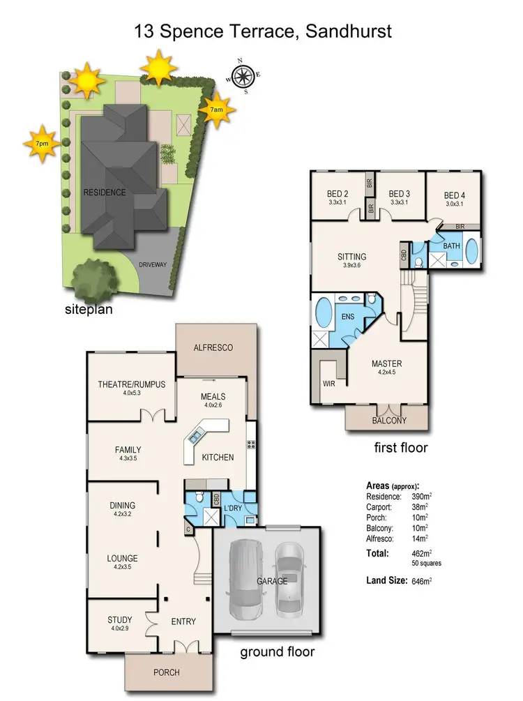 Floorplan of Homely house listing, 13 Spence Terrace, Sandhurst VIC 3977