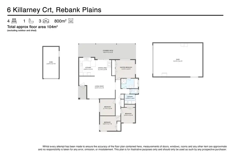 Floorplan of Homely house listing, 6 Killarney Court, Redbank Plains QLD 4301