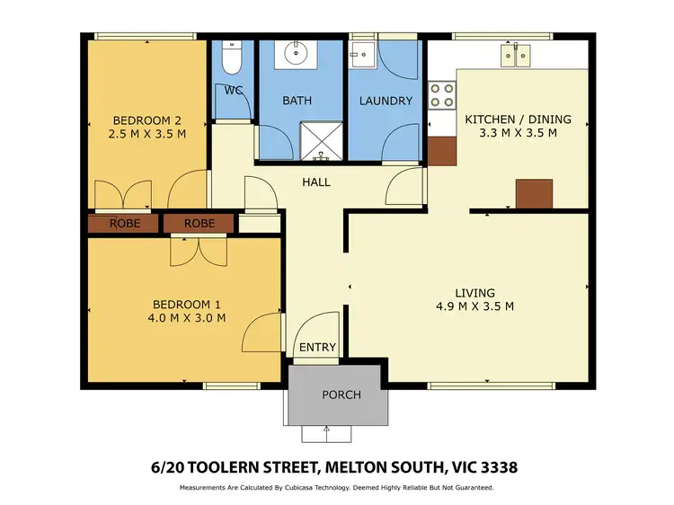 Floorplan of Homely unit listing, 6/20 Toolern Street, Melton South VIC 3338