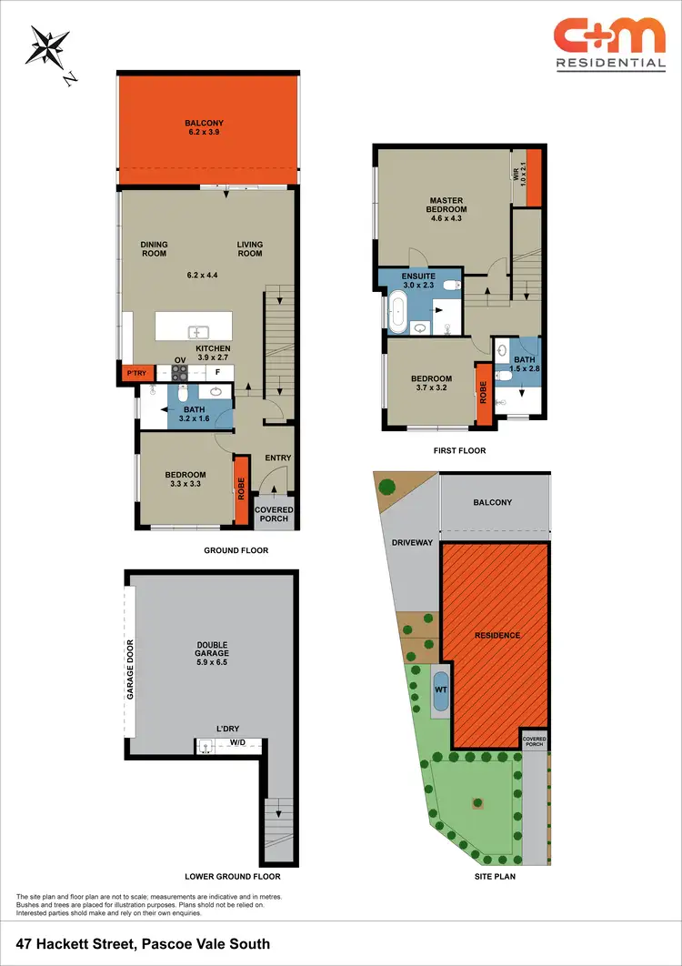 Floorplan of Homely townhouse listing, 47 Hackett Street, Pascoe Vale South VIC 3044