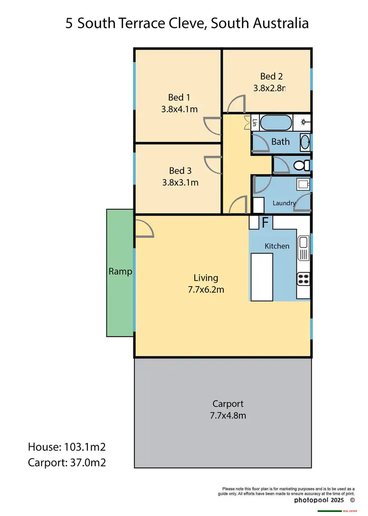 Floorplan of Homely house listing, 5 South Terrace, Cleve SA 5640