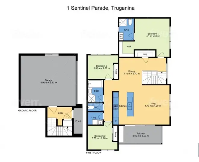 Floorplan of Homely townhouse listing, 1 Sentinel Parade, Truganina VIC 3029
