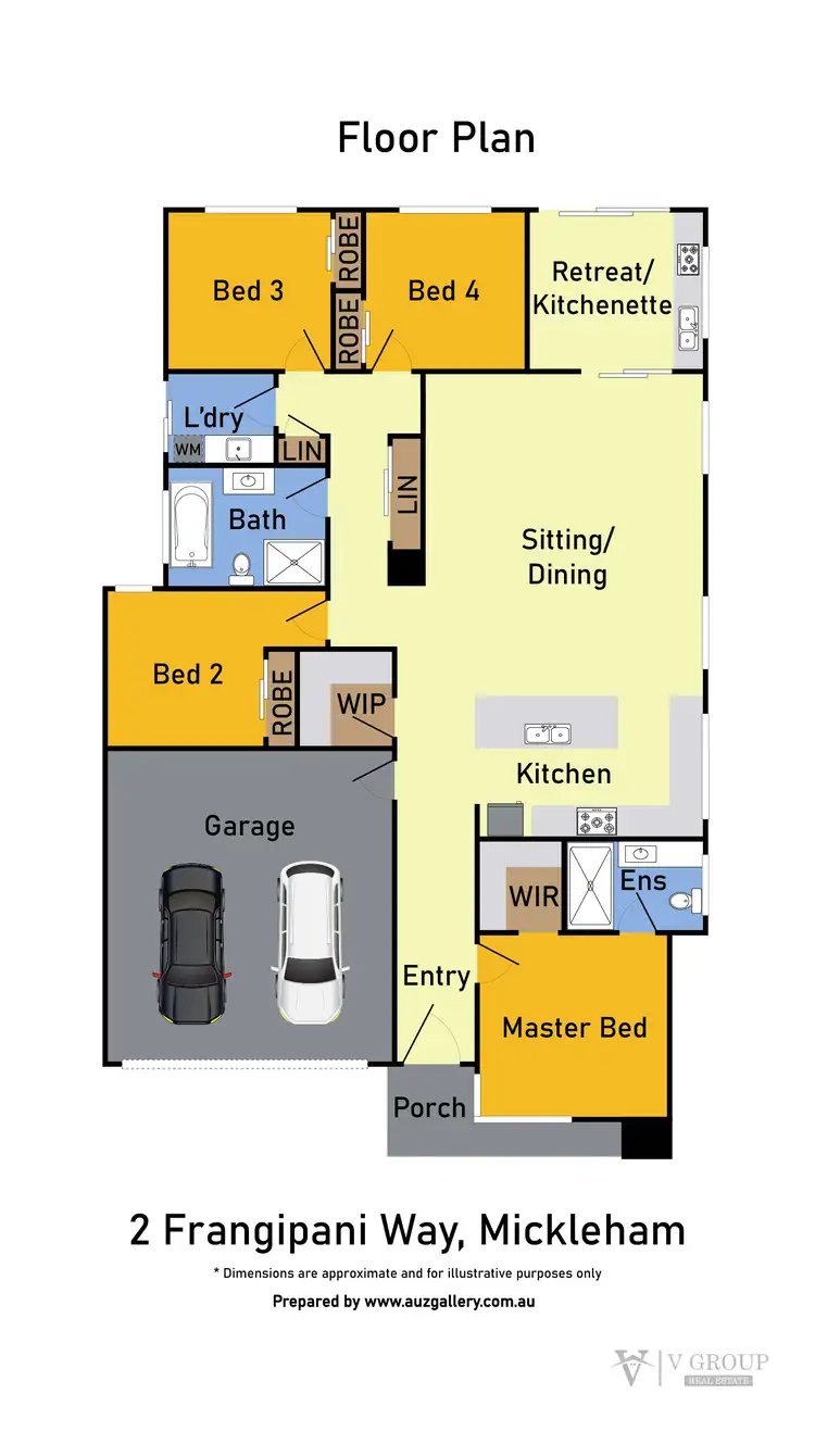 Floorplan of Homely house listing, 2 Frangipani Way, Mickleham VIC 3064