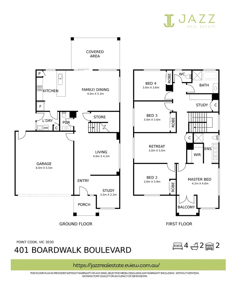Floorplan of Homely house listing, 401 Boardwalk Boulevard, Point Cook VIC 3030