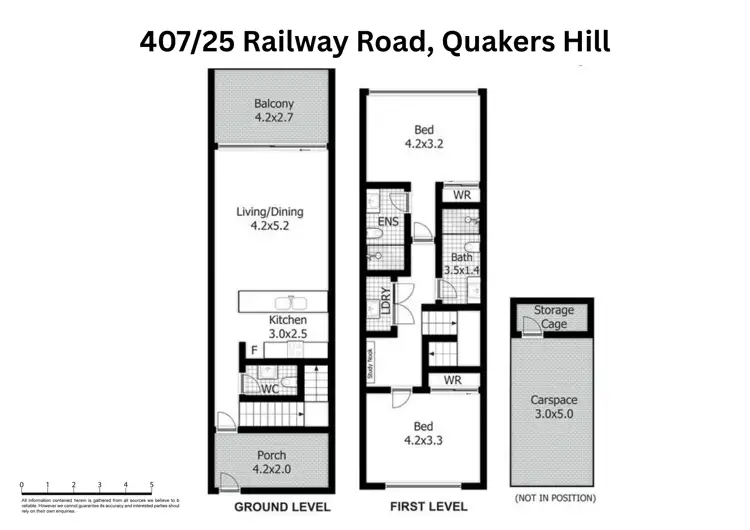 Floorplan of Homely apartment listing, 407/25 Railway Road, Quakers Hill NSW 2763