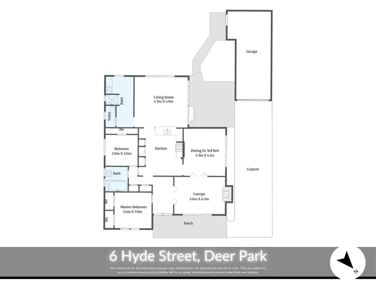 Floorplan of Homely house listing, 6 Hyde Street, Deer Park VIC 3023