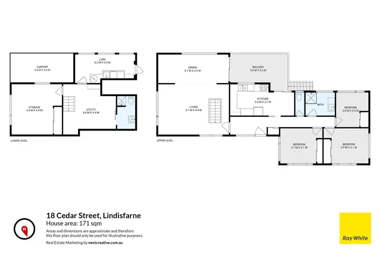 Floorplan of Homely house listing, 18 Cedar Street, Lindisfarne TAS 7015