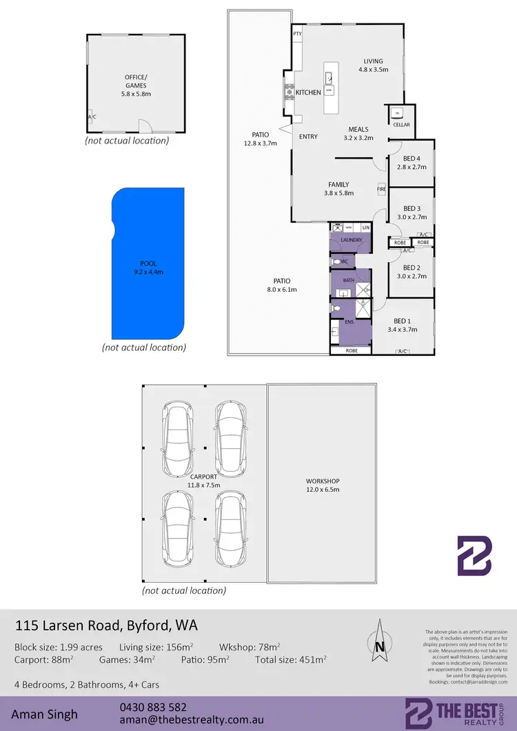 Floorplan of Homely house listing, 115 Larsen Road, Byford WA 6122
