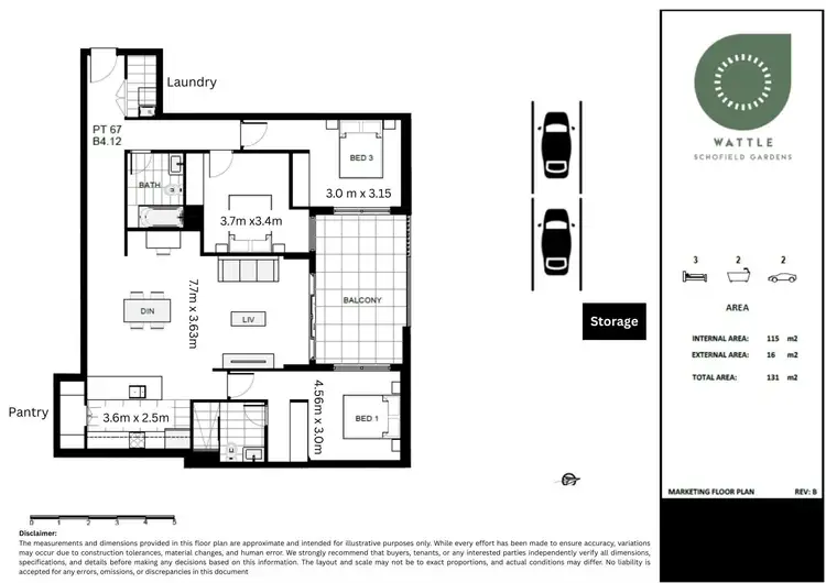 Floorplan of Homely apartment listing, 425/45 Manchester Drive, Schofields NSW 2762