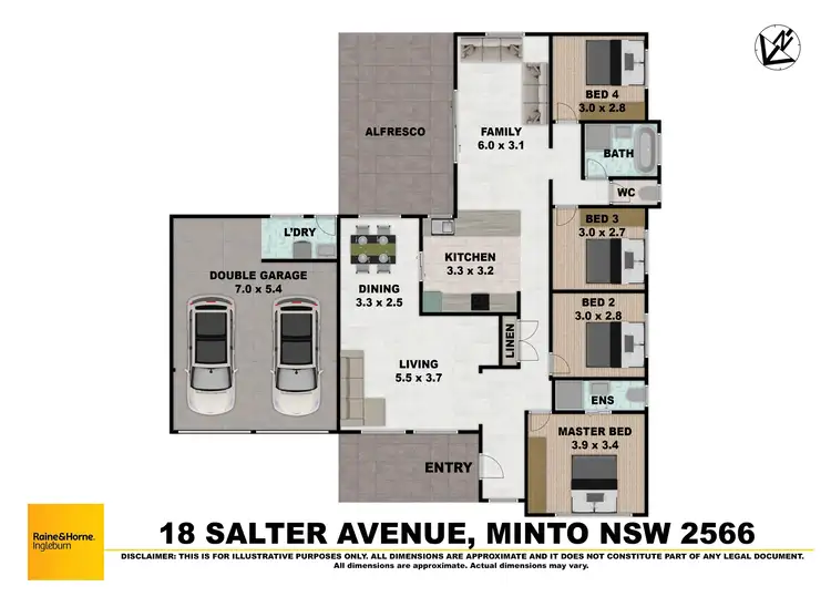 Floorplan of Homely house listing, 18 Salter Avenue, Minto NSW 2566