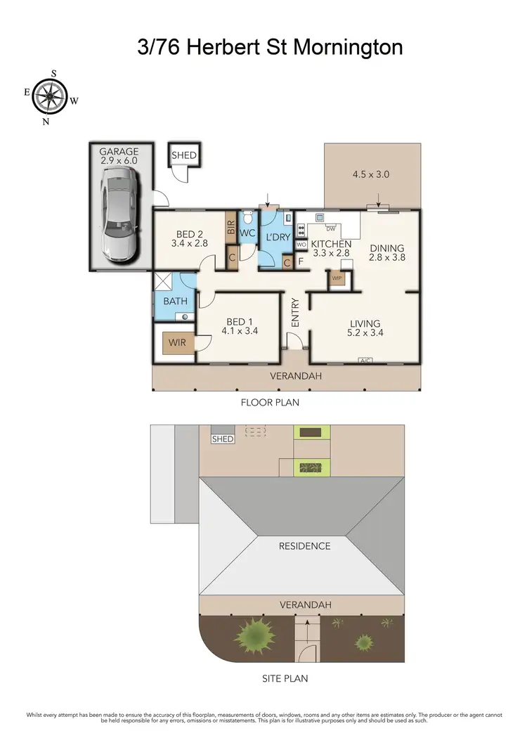 Floorplan of Homely unit listing, 3/76 Herbert Street, Mornington VIC 3931
