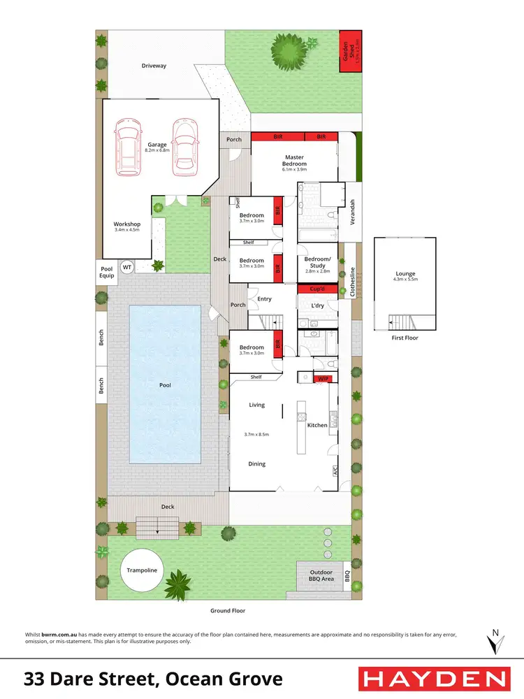 Floorplan of Homely house listing, 33 Dare Street, Ocean Grove VIC 3226