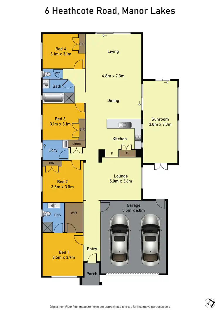 Floorplan of Homely house listing, 6 Heathcote Road, Manor Lakes VIC 3024