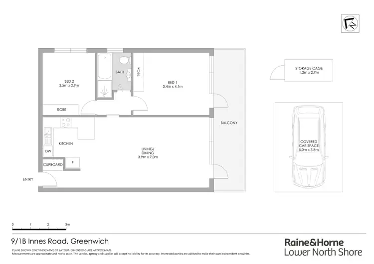 Floorplan of Homely apartment listing, 9/1B Innes Road, Greenwich NSW 2065