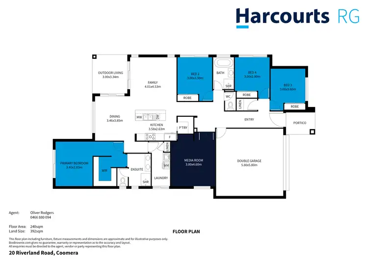 Floorplan of Homely house listing, 20 Riverland Road, Coomera QLD 4209