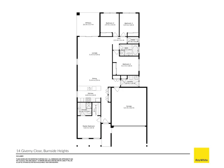 Floorplan of Homely house listing, 14 Giverny Close, Burnside Heights VIC 3023