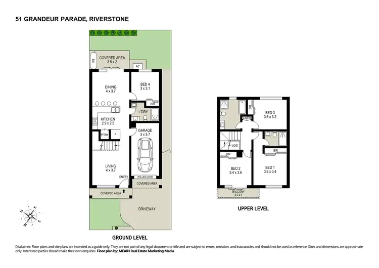 Floorplan of Homely townhouse listing, 51 Grandeur Parade, Riverstone NSW 2765