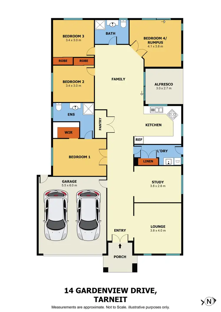Floorplan of Homely house listing, 14 Garden View Drive, Tarneit VIC 3029