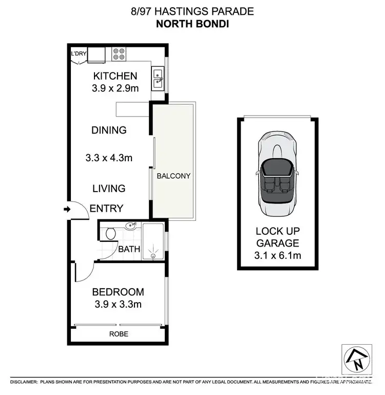 Floorplan of Homely apartment listing, 8/97-99 Hastings Parade, North Bondi NSW 2026