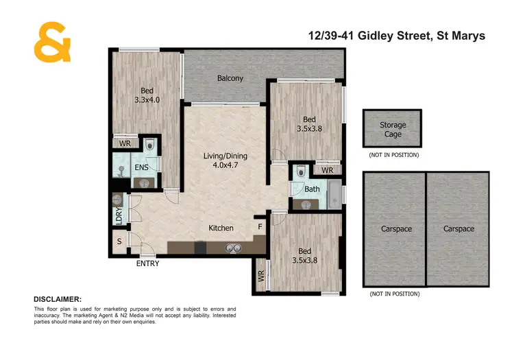 Floorplan of Homely apartment listing, 12/39-41 Gidley Street, St Marys NSW 2760