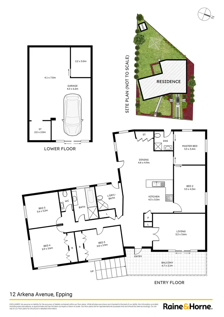 Floorplan of Homely house listing, 12 Arkena Ave, Epping NSW 2121