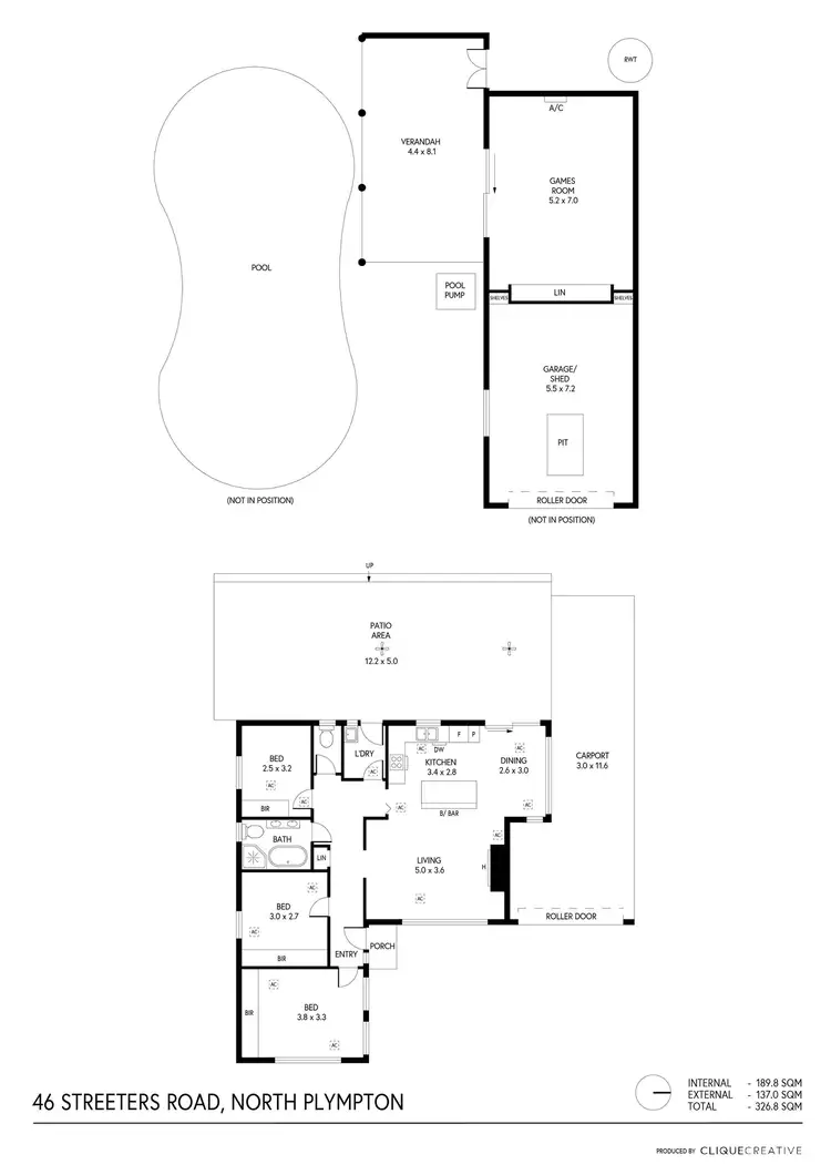 Floorplan of Homely house listing, 46 Streeters Road, North Plympton SA 5037