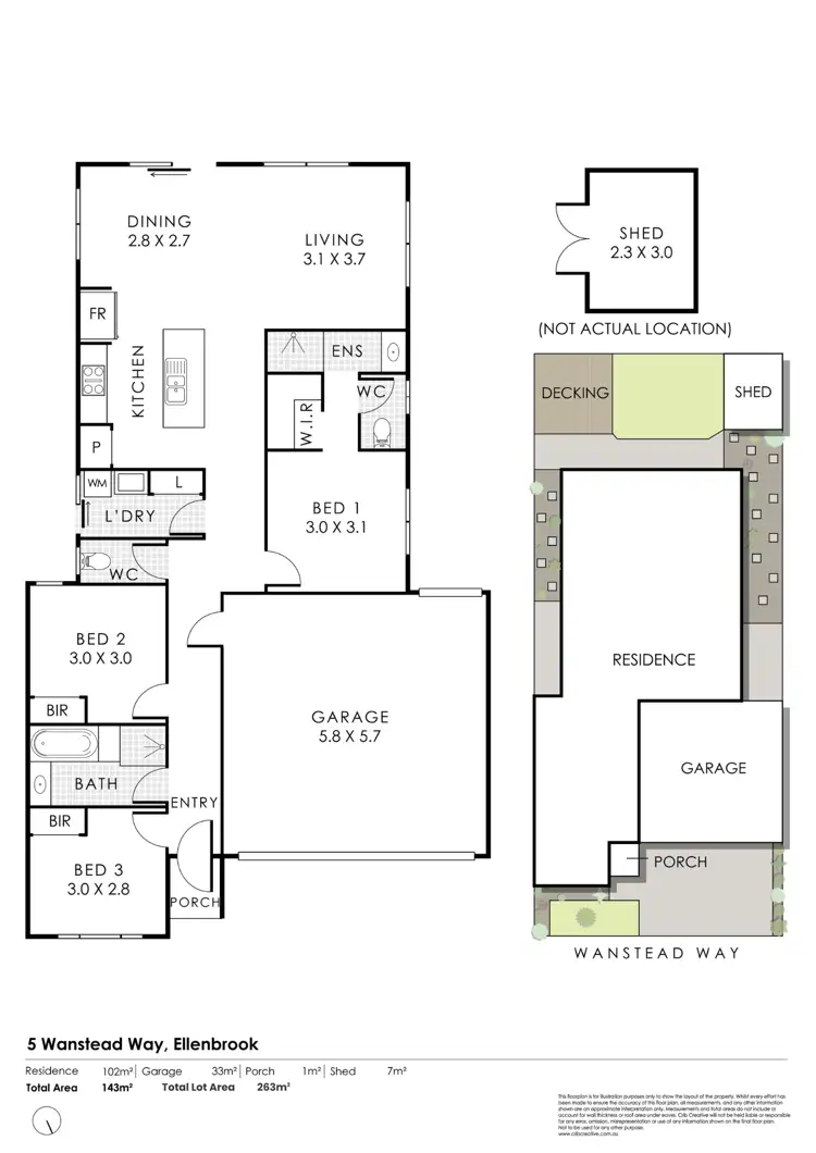 Floorplan of Homely house listing, 5 Wanstead Way, Ellenbrook WA 6069