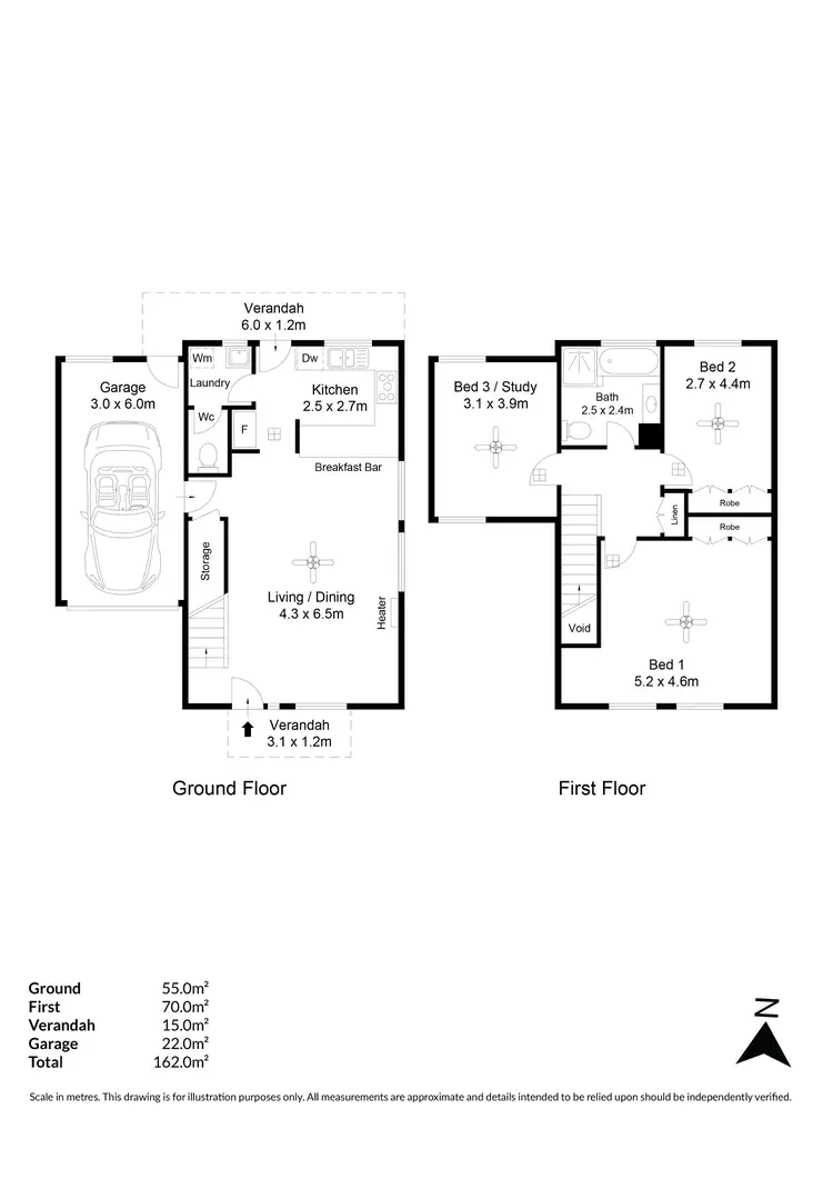 Floorplan of Homely townhouse listing, 5/110 Pulsford Road, Prospect SA 5082