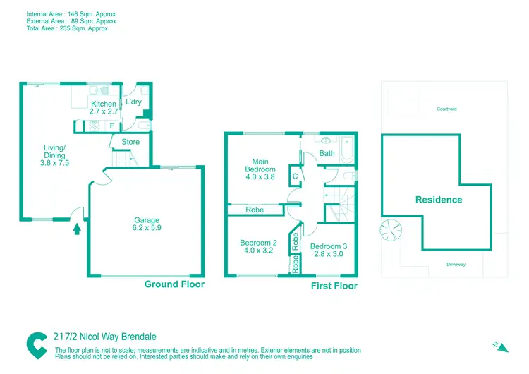 Floorplan of Homely townhouse listing, 217/2 Nicol Way, Brendale QLD 4500