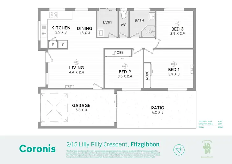 Floorplan of Homely house listing, 2/15 LILLY PILLY CRESCENT, Fitzgibbon QLD 4018