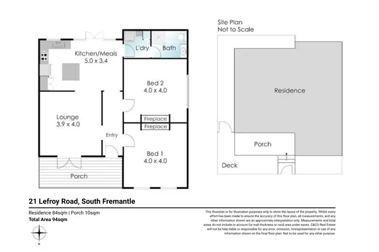Floorplan of Homely house listing, 21 Lefroy Road, South Fremantle WA 6162