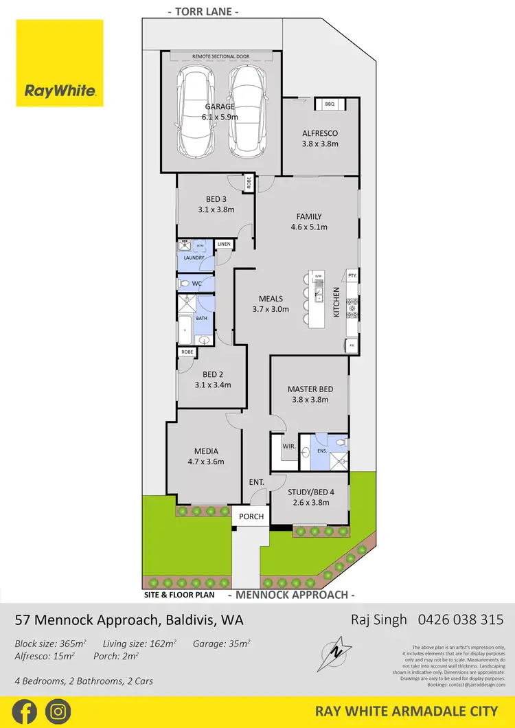 Floorplan of Homely house listing, 57 Mennock Approach, Baldivis WA 6171