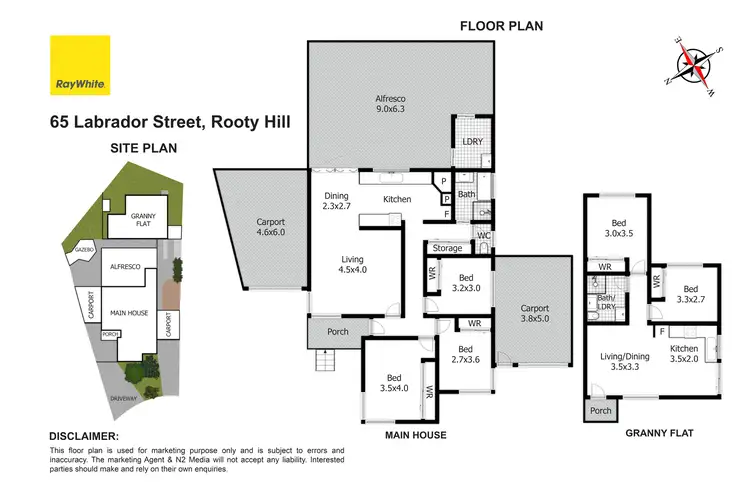 Floorplan of Homely house listing, 65 & 65A Labrador Street, Rooty Hill NSW 2766