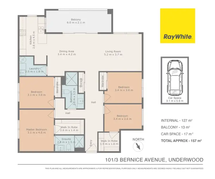 Floorplan of Homely apartment listing, 101/3 Bernice Avenue, Underwood QLD 4119