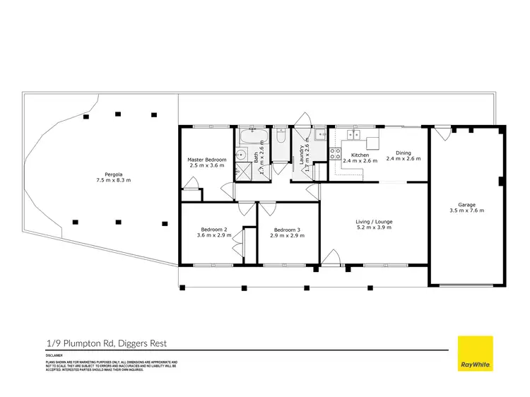 Floorplan of Homely unit listing, 1/9 Plumpton Road, Diggers Rest VIC 3427