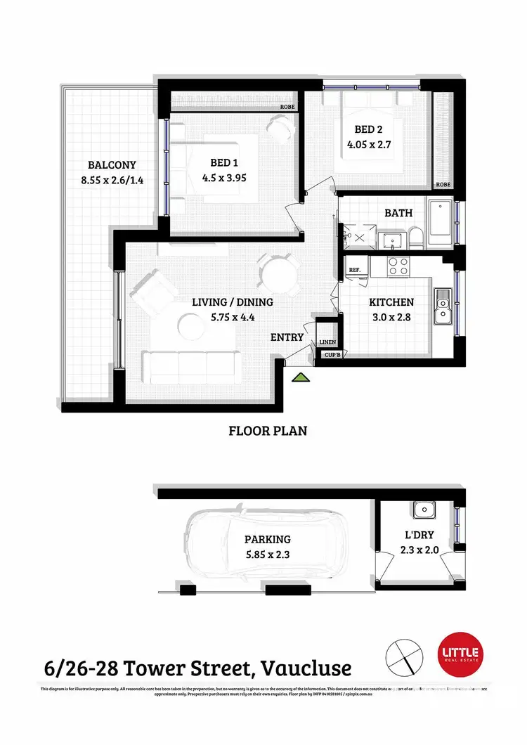 Floorplan of Homely unit listing, 6/26-28 Tower Street, Vaucluse NSW 2030