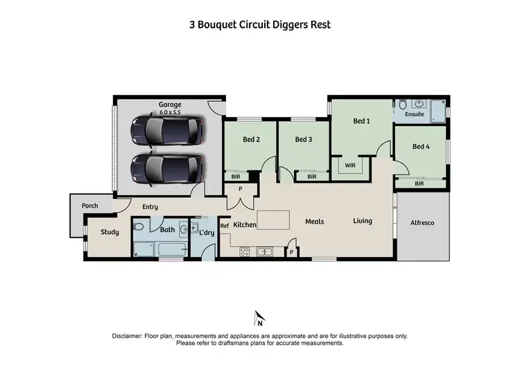 Floorplan of Homely house listing, 3 Bouquet Circuit, Diggers Rest VIC 3427