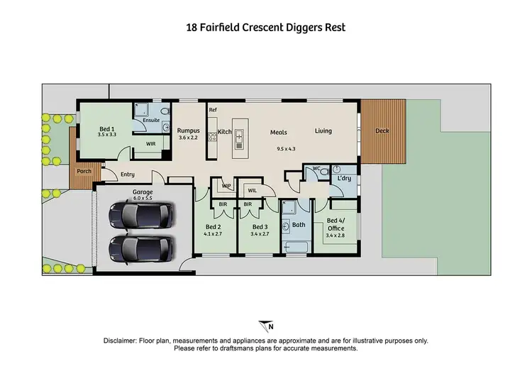 Floorplan of Homely house listing, 18 Fairfield Crescent, Diggers Rest VIC 3427