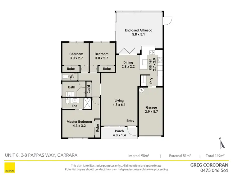 Floorplan of Homely villa listing, 8/2 Pappas Way, Carrara QLD 4211