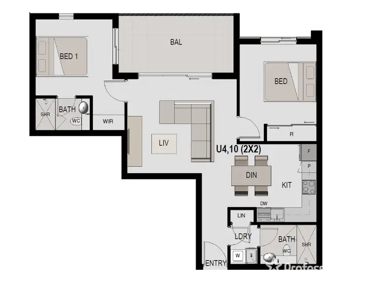 Floorplan of Homely apartment listing, 10/21 Homewood Street, Cloverdale WA 6105