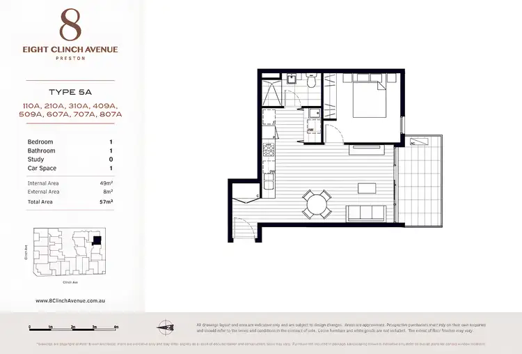 Floorplan of Homely apartment listing, 110a/6 Clinch Avenue, Preston VIC 3072